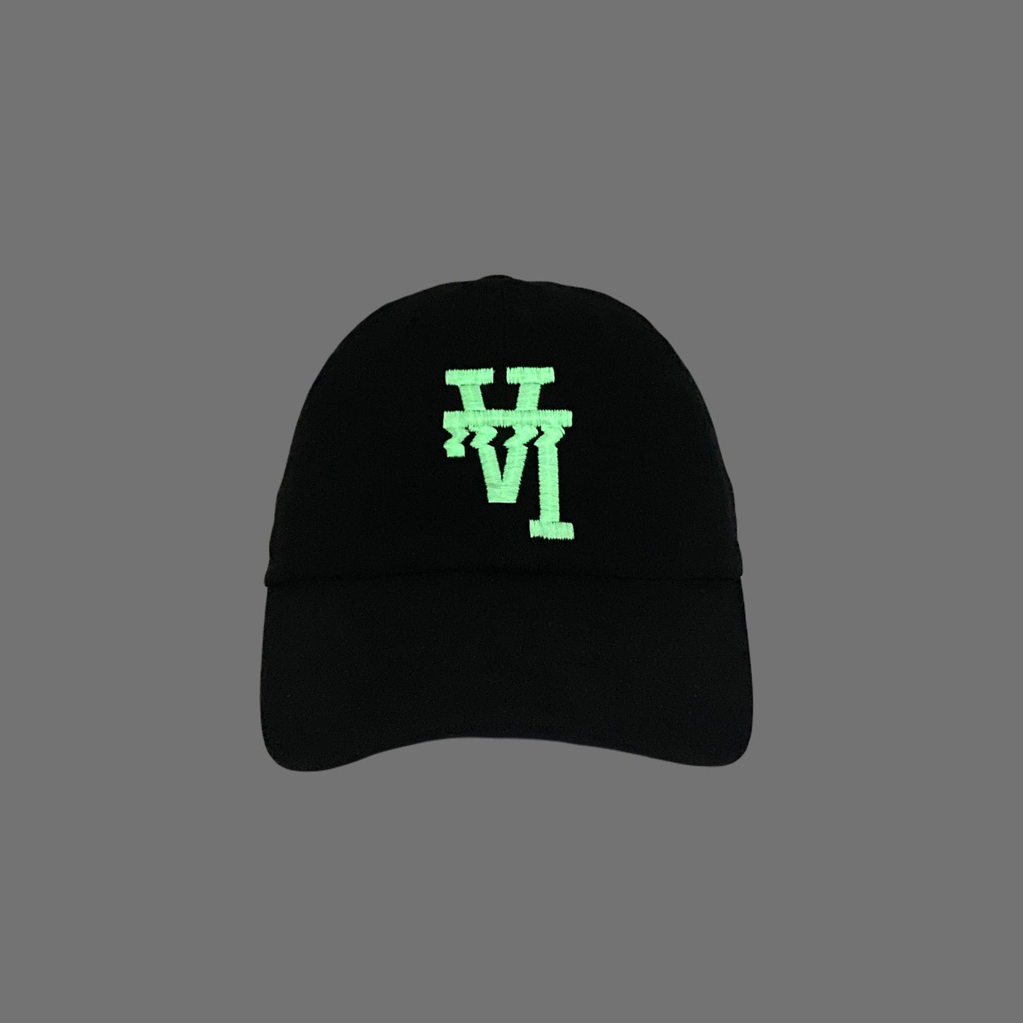 Los Angeles LA Wavy Upside Down Dad Hat GLOW In The Dark