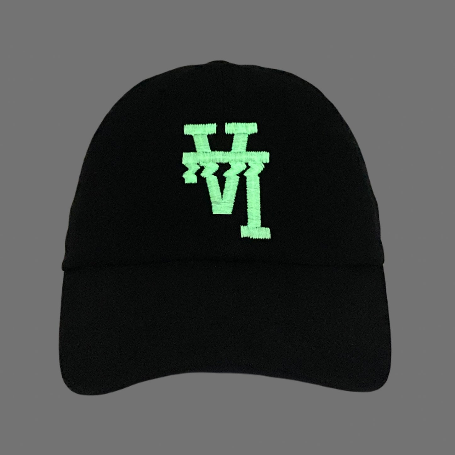 Los Angeles LA Wavy Upside Down Dad Hat GLOW In The Dark