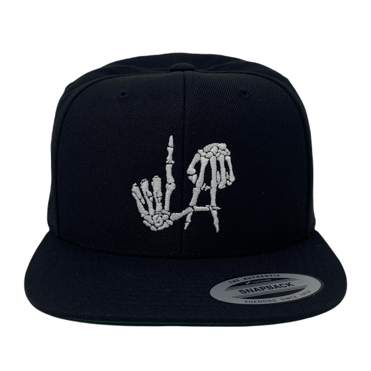 Los Angeles Bones Snapback Hat GLOW In The Dark