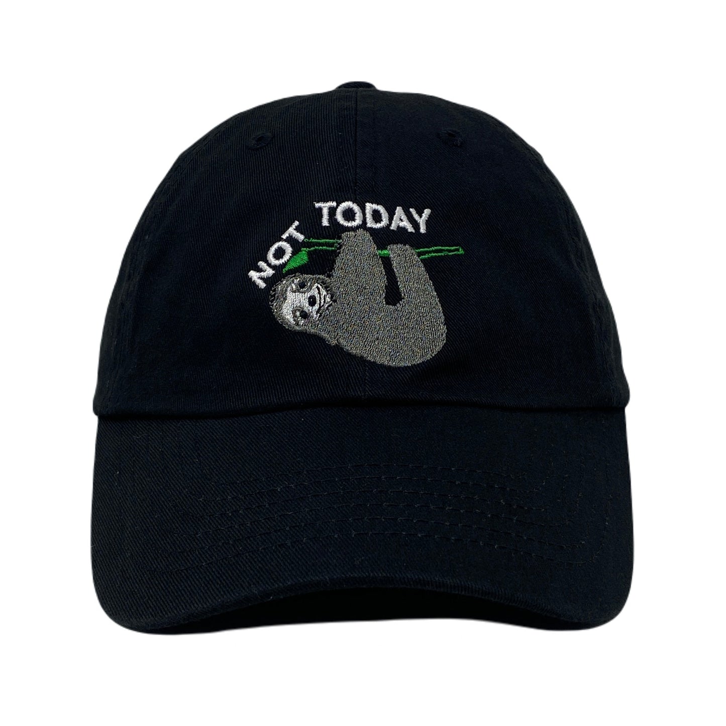 Not Today Dad Hat Sleepy Sloth Behavior Three Toed Sloth Bear Zoo Deadly Sin