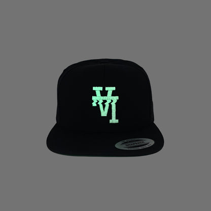 Los Angeles LA Wavy Upside Down Snapback Hat GLOW In The Dark