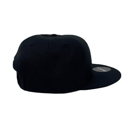 Los Angeles Wavy Upside Down Snapback Hat All Black