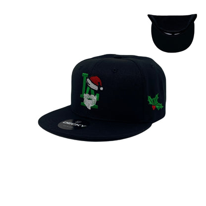 Los Angeles LA Santa Clause Christmas Beard Snapback Hat