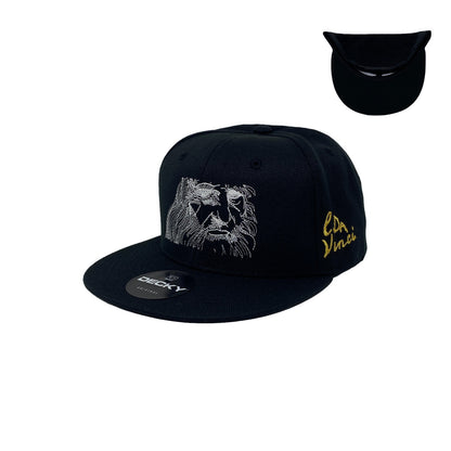 Leonardo Da Vinci Renaissance Man Mona Lisa Last Supper Painter Inventor Scientist Snapback Hat All Black