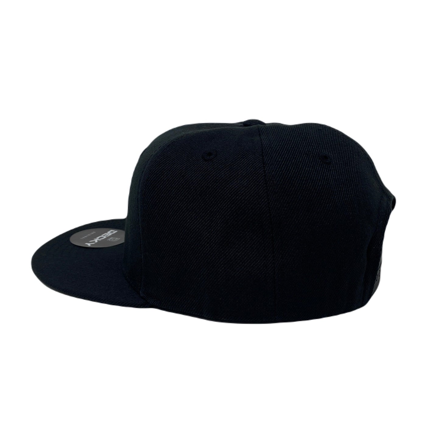 Los Angeles Wavy Upside Down Snapback Hat All Black