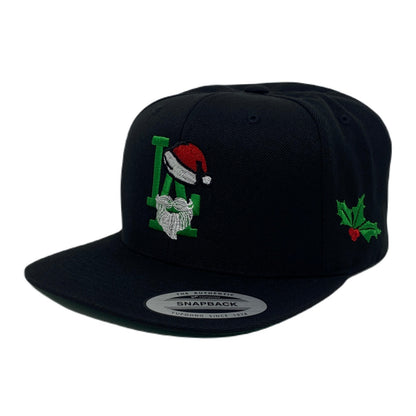 Los Angeles LA Santa Clause Christmas Beard Hat Snapback Hat