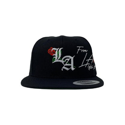 Los Angeles Old English Rose With Love Snapback Hat