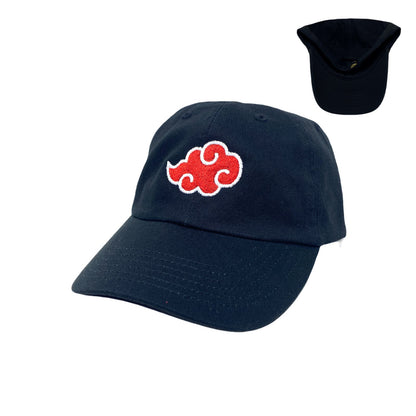 Red Embroidered Cloud Dad Hat