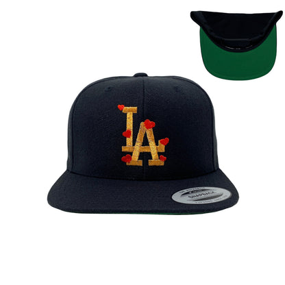 Los Angeles LA Hearts Love Bronze Snapback Hat