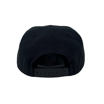 Los Angeles Bone Black Hand Snapback Hat All Black