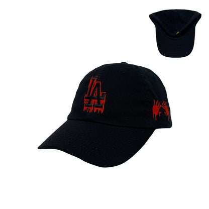 Los Angeles LA Drip Bloody Hands Halloween Slouch Dad Hat