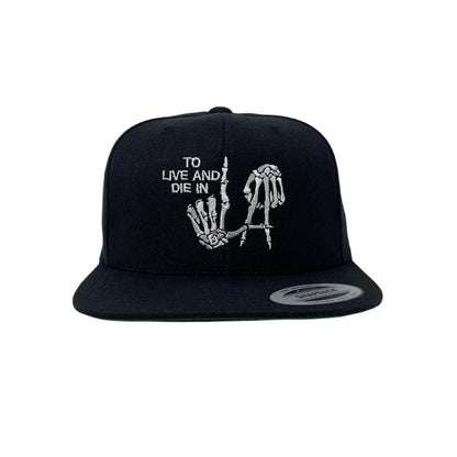 To Live And Die In LA White Snapback Hat