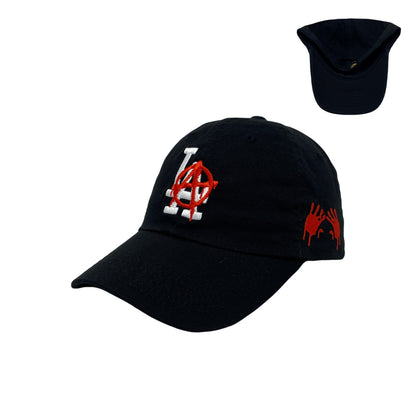 Los Angeles LA Anarchy Bloody Hands Slouch Dad Hat