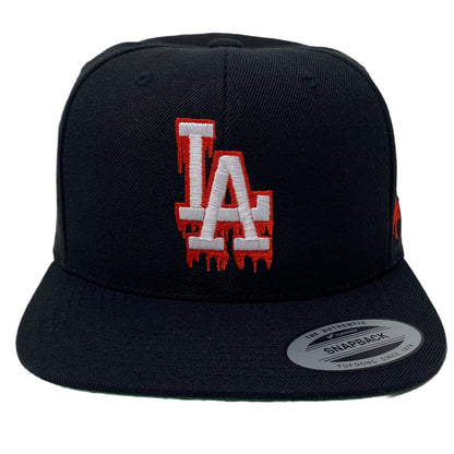 Los Angeles LA Drip (White/Red) Bloody Hands Snapback Hat
