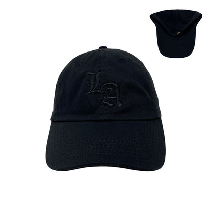 Los Angeles Old English Black Dad Hat