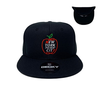 New York F*ckin' City Snapback Hat All Black