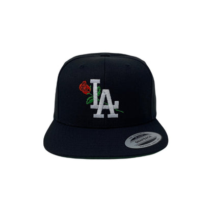 Los Angeles Rose White Snapback Hat