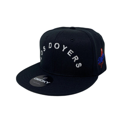 Los Doyers Side Hit Snapback Hat All Black