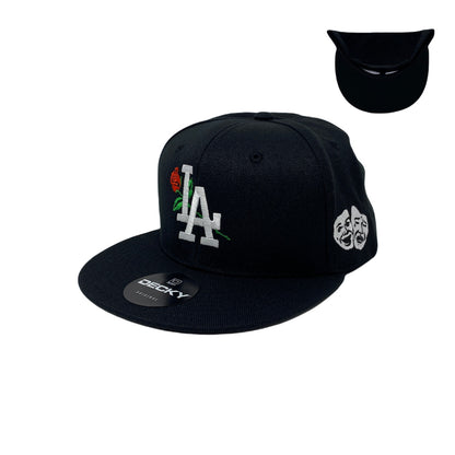 Los Angeles LA Laugh Now Cry Later WHT Masks Snapback Hat