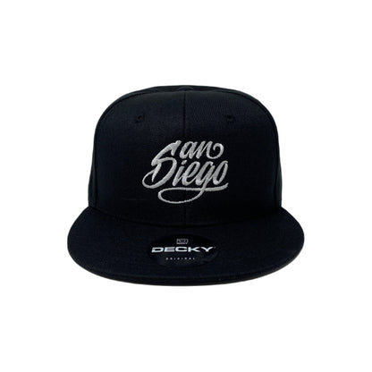 San Diego Snapback Hat All Black