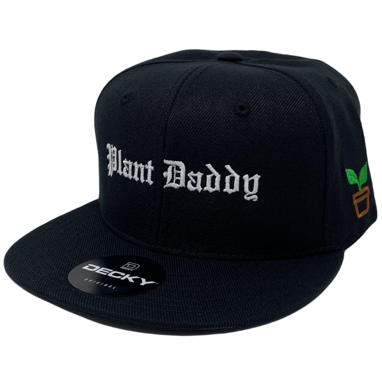 Plant Daddy Snapback Hat All Black