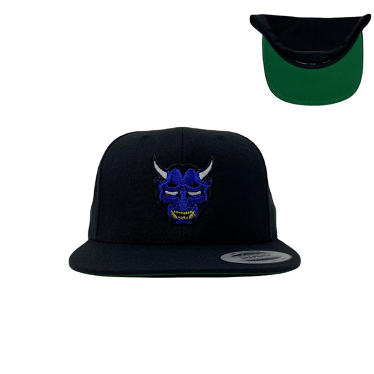 Oni Mask Blue Snapback Hat