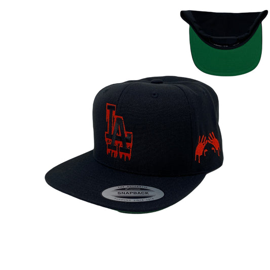 Los Angeles Drip (Red) Hands Snapback Hat