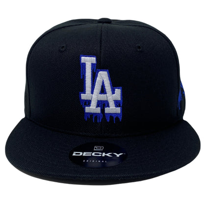 Los Angeles LA Drip (Blue) Bloody Hands Snapback Hat