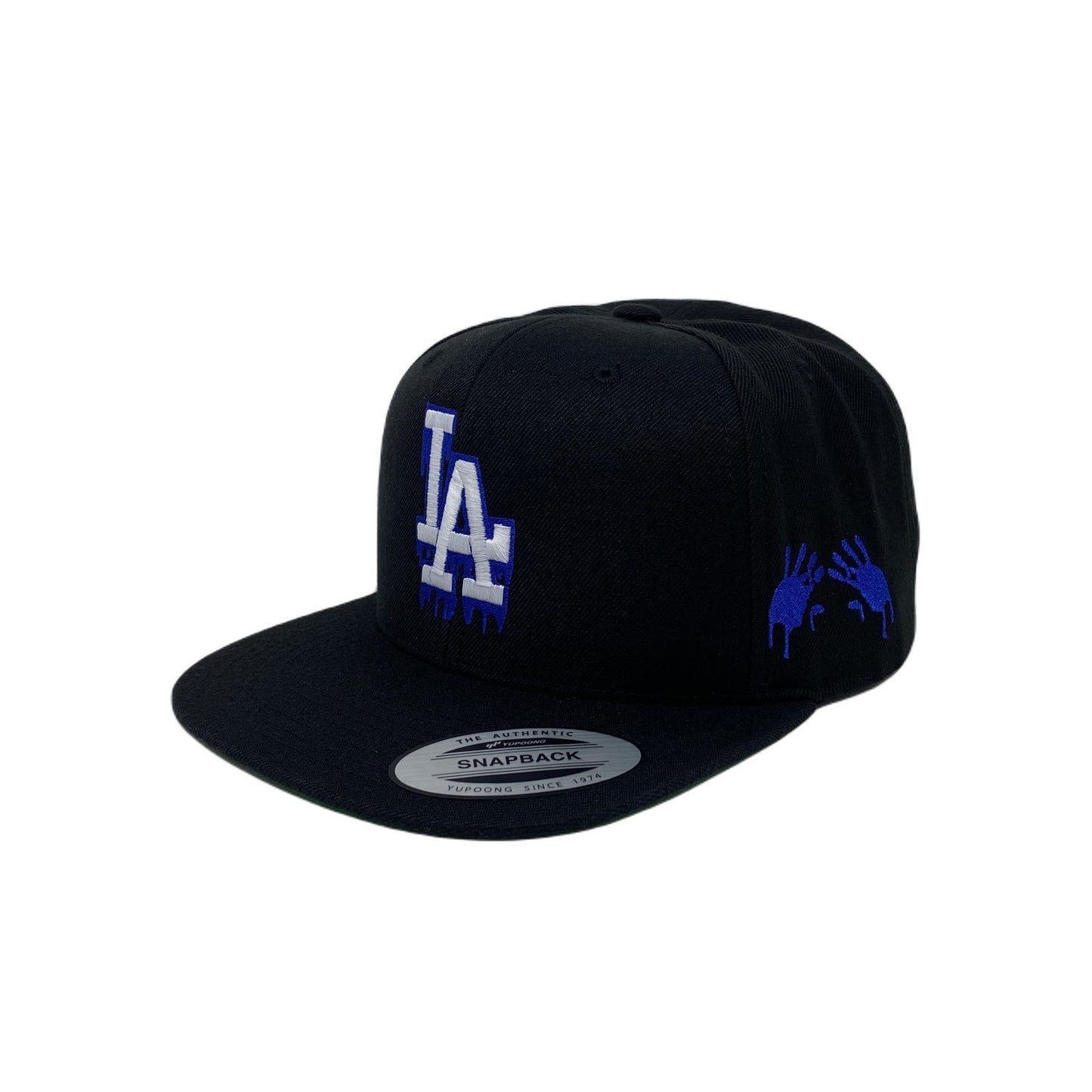 Los Angeles Drip (Blue) Hands Snapback Hat