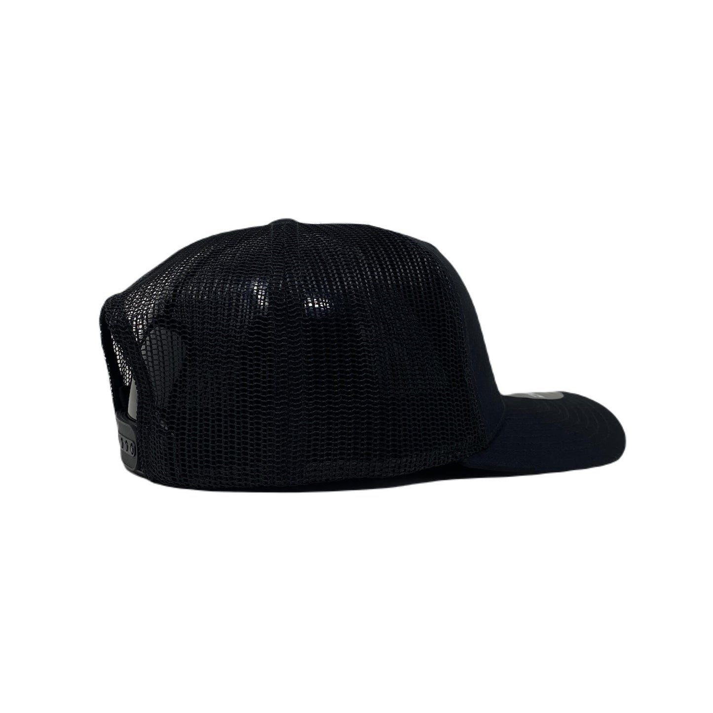 Los Angeles Rose White Trucker Hat in Black