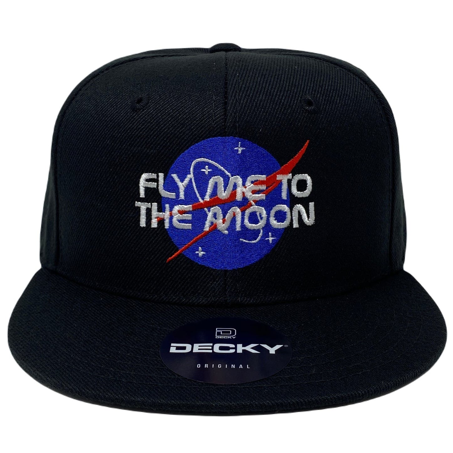 Fly Me To The Moon Snapback Hat All Black