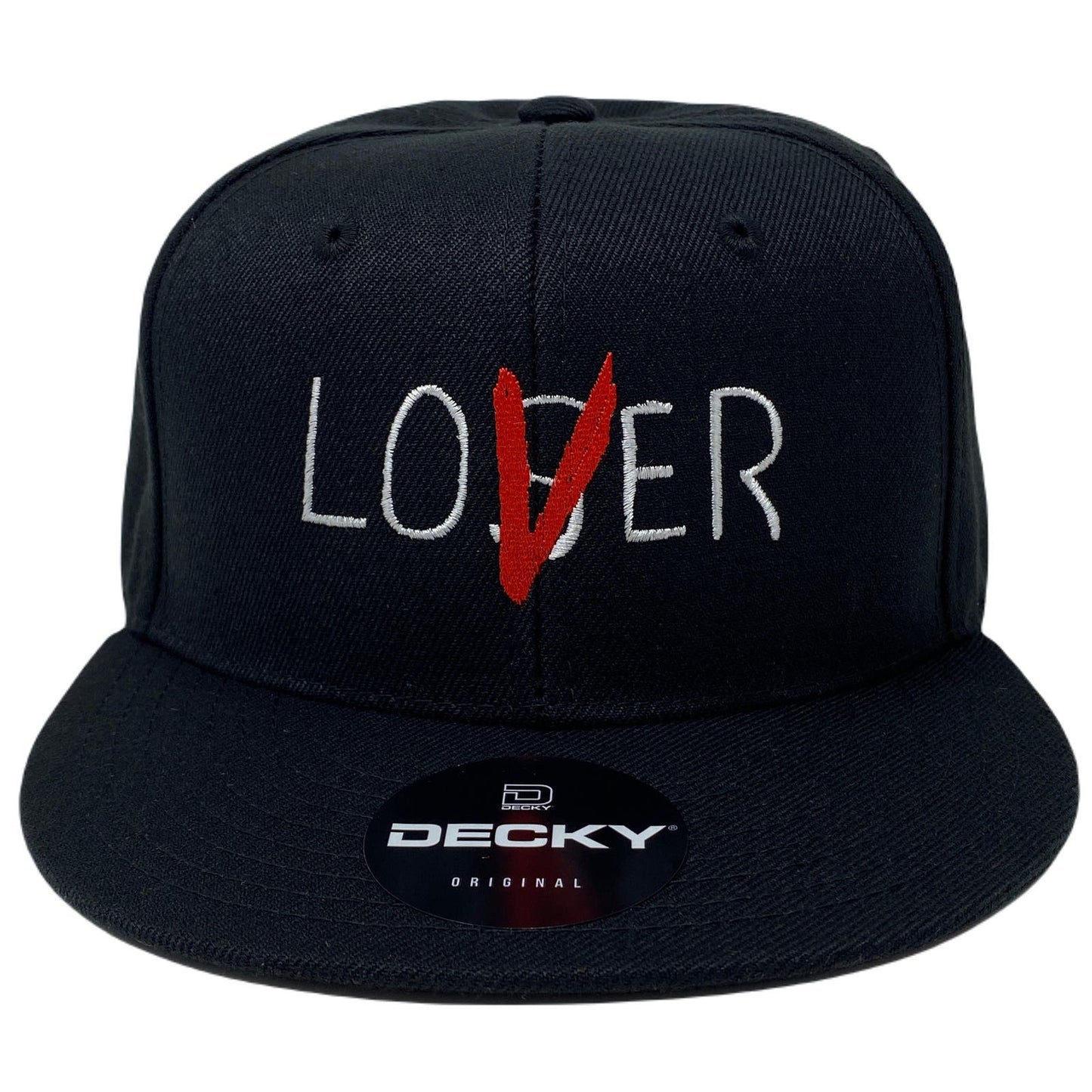 Lover Loser Snapback Hat All Black