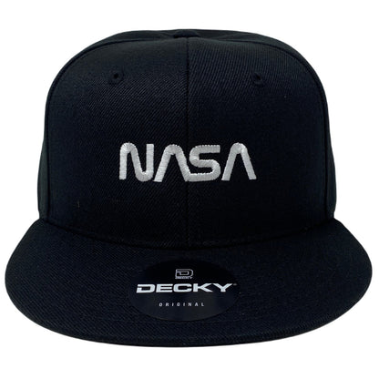 Space White Snapback Hat All Black