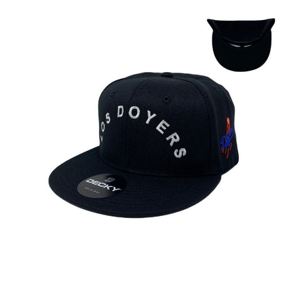 Los Doyers Side Hit Snapback Hat All Black