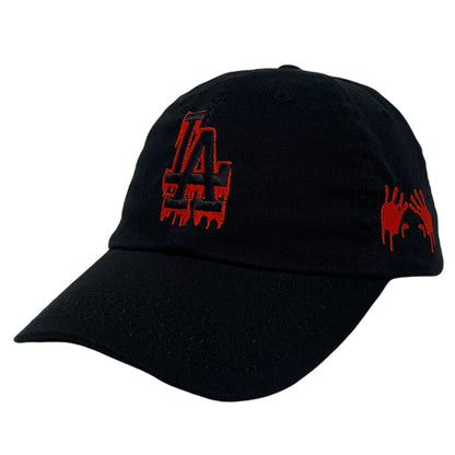 Los Angeles LA Drip Bloody Hands Halloween Slouch Dad Hat
