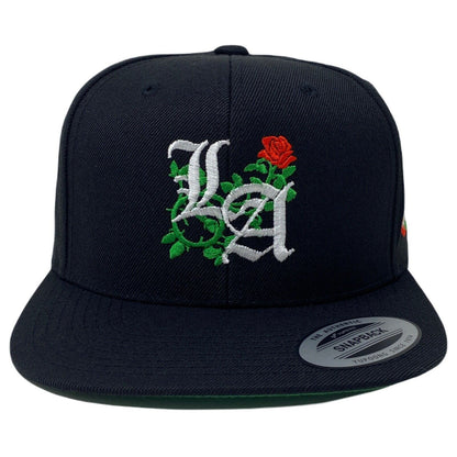 Los Angeles Laugh Now RED Cry Later GREEN Masks Snapback Hat