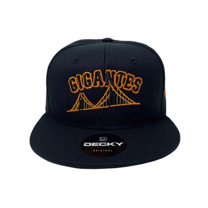 Gigantes California State Snapback Hat All Black