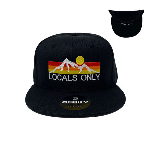 LOCALS ONLY Snapback Hat All Black