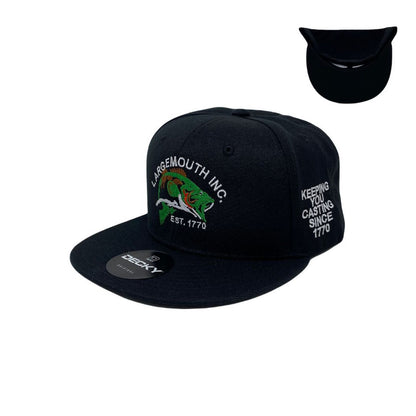 Largemouth INC. Snapback Hat All Black