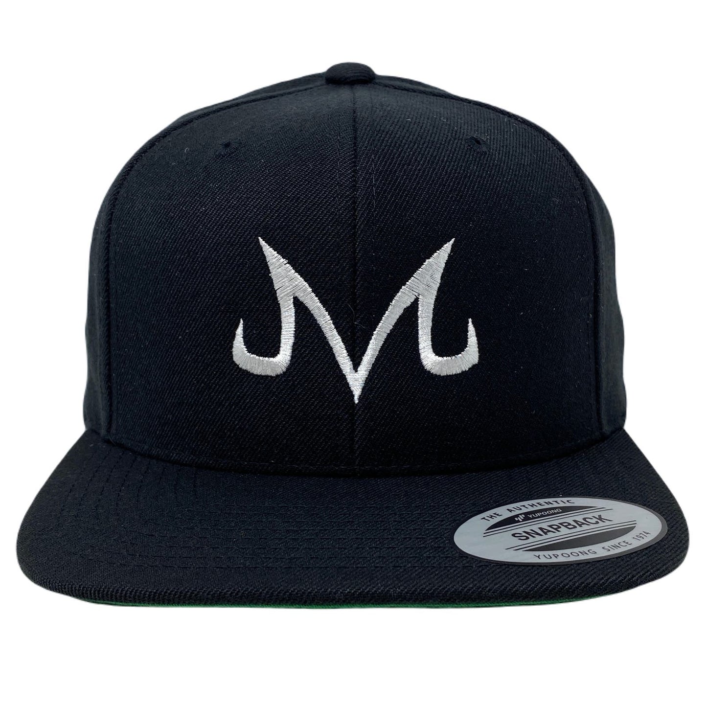 White M Embroidered Snapback Hat