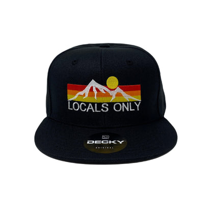 LOCALS ONLY Snapback Hat All Black