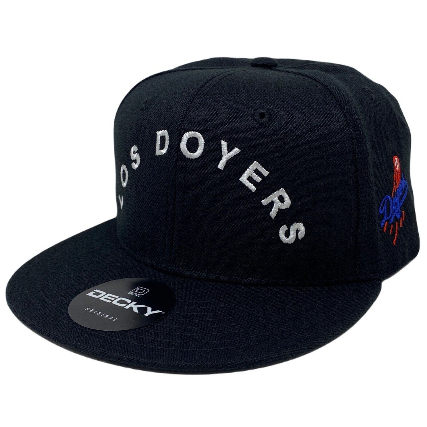 Los Doyers Side Hit Snapback Hat All Black