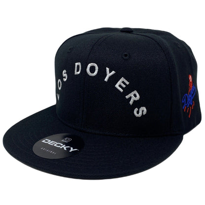 Los Doyers Side Hit Snapback Hat All Black