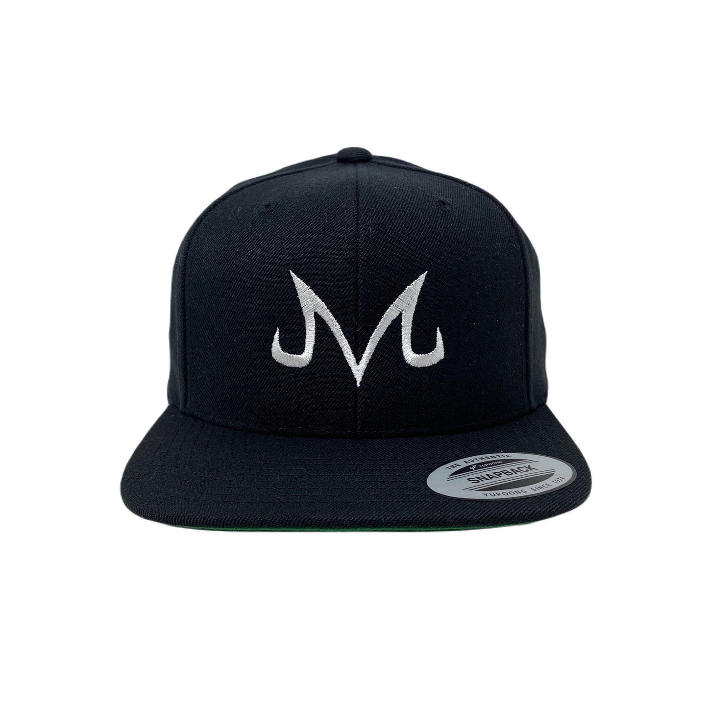 White M Embroidered Snapback Hat