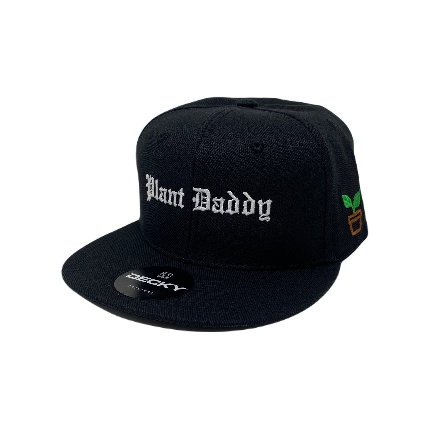 Plant Daddy Snapback Hat All Black