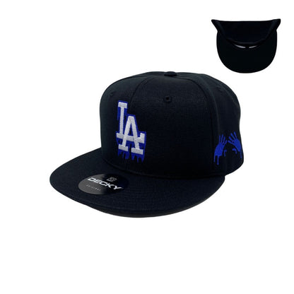 Los Angeles LA Drip (Blue) Bloody Hands Snapback Hat