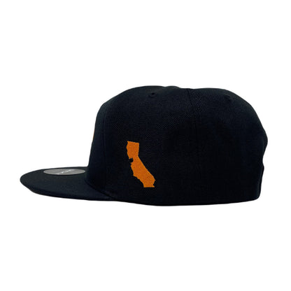 Gigantes California State Snapback Hat All Black