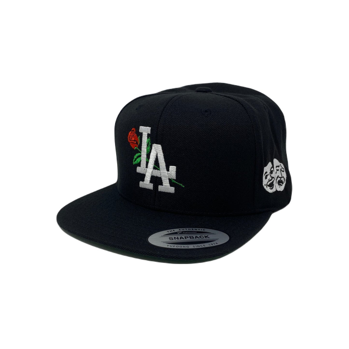 Los Angeles Laugh Now Cry Later WHITE Masks Snapback Hat