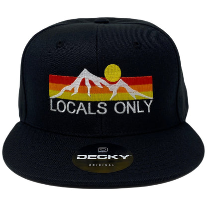 LOCALS ONLY Snapback Hat All Black