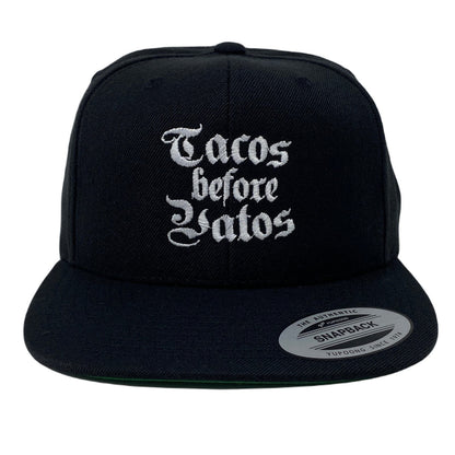 Tacos Before Vatos Snapback Hat